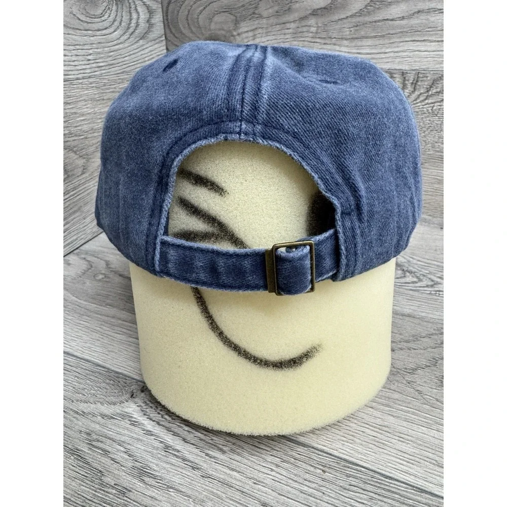 Christan Jesus Cross Church Religious Ball Cap Hat Embroidered One Size Navy NEW